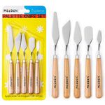 MEEDEN Painting Palette Knife: 5 Pieces Stainless Steel Painting Knives with Wood Handle - Art Pallet Knife Set for Oil Canvas Acrylic Painting