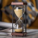 TN Instrument Hourglass Timer, Sand Timer, 30 Minutes Wooden Large Hourglass Timer Decoration,Dining Room Living Room Closet Office Desk Bedroom Sand Clock Timer Creative Gift. (Color- Yellow)