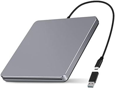 NOLYTH External DVD Drive USB C SuperDrive for Apple, Slot-in CD Drive for Mac, Portable CD Burner CD/DVD External Drive, Aluminum Slim Optical Disk Reader Player for Laptop PC Windows MacBook Desktop