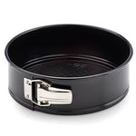 Prestige Inspire 21cm Springform Cake Tins for Baking - Non Stick Round 8 Inch Cake Tin, Freezer & Dishwasher Safe, Heavy Gauge Carbon Steel Bakeware, Black, 21 x 7cm