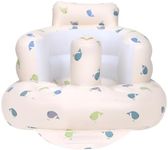 AirSwim Inflatable Baby Chair, Baby Inflatable Seat for Babies 3 Months and Up Summer Inflatable Baby Seat for Sitting Up, Blow Up Baby Floor Seat with Built in Air Pump, Whale