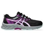 ASICS Kid's PRE Venture 9 Grade School Running Shoes, 5, Black/Soothing SEA