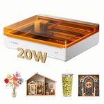 xTool M2 Engraver and Cutter Machine, 20W Diode Engraving Cutting Machine, Class 1 Enclosed Design with Smart Dual Camera for Wood, Acrylic, DIY Stickers & Personalized Gifts
