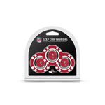 Team Golf NFL Tampa Bay Buccaneers Ball Markers (3 Count), Poker Chip Size with Pop Out Smaller Double-Sided Enamel