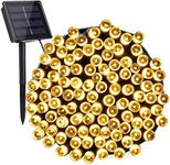 Solar Christmas Lights, 72ft 200 LED Solar String Lights with 8 Modes, Waterproof Outdoor Christmas String Lights for Patio, Garden, Party, Fence, Tree, Holiday, Christmas Decorations (Warm White)