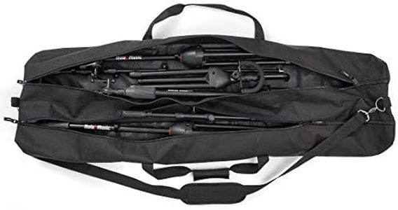 Speaker and Microphone Stand Gig Bag by Hola! Music, Dual Compartment, 50 Inch Long with Shoulder Strap