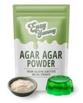 Easy Yummy Agar Agar Powder, Vegan Gelatin Powder, 100% Halal Vegan Gelatin Powder (100g)