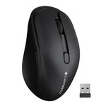 ZEBRONICS Charm Rechargeable Wireless Mouse, Dual Mode (2.4GHz + BT), Dual Bluetooth, Upto 1600 DPI, Silent Operation, 6 Buttons, Comfortable & Ergonomic, for Mac | Laptop | Computer (Metallic Black)