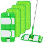 Reusable Mop Pads Compatible with Swiffer Sweeper Mop, Wet Pads Refills Dry Pads Washable Wet Pads Mop Refill Pads Dry Wet Refills Microfiber Pads Wood Floor Pads for Wet Dry Cleaning