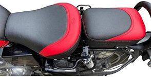 IGNITEX Faux Leather Waterproof Seat Cover for Royal Enfield | Classic 350 | Classic 500 (Black, Red)