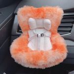 SwiftServ Doll Car Seat for 17cm Dolls with Air Vent Clip and Desktop Stand, Cute and Functional Car Ornament for Blind Box Doll Fans, Collectors (Orange Ombre​)