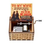 Music Box Gift to Wife - Birthday Valentine Anniversary Romantic Gift from Husband Boyfriend Present Hand Crank Music Box Play You are My Sunshine