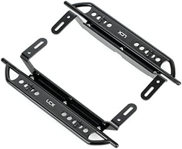 LCX 1/10th RC Crawler Car Alluminio Rock Slider Rail Steel Side Step Running Board per Traxxas TRX4, Aggiornamenti Parti Accessori
