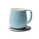 Ui+ Self-Heating Mug Set – Moonmist Blue | 18 fl oz / 532 mL Ceramic Coffee & Tea Mug with Heating Pad