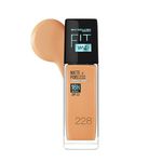 Maybelline New York Liquid Foundation, Matte Finish, With SPF, Absorbs Oil, Fit Me Matte + Poreless, 228 Soft Tan, 30 ml