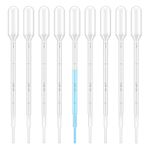 G2PLUS Plastic Transfer Pipette 1ml Washable Pasteur Pipettes Measuring Pipettors Disposable Dropper for Mixing Acrylic Paints and Lab, Pack of 100