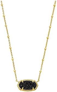 Kendra Scott Women's Elisa Satellite Short Necklace, One Size, Gold Stone