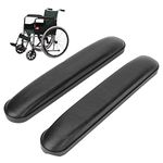 Wheelchair Armrest Pads Replacement Parts, Wheelchair Padded Arm Rest Waterproof PU Transport Chair Support Cushion Cover Accessories, Drive Wheelchair Accessories