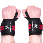 Beast Gear Professional Weight Lifting Wrist Support Wraps, Thumb Loop & One Size Fits All, Straps for Gym Fitness Training Workout