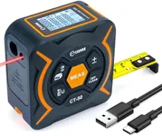 CIGMAN 2-in-1 Laser Tape Measure, 164Ft Laser Measurement and 9.8Ft Tape Measure, with Backlit LCD Screen, Laser Distance Meter with FT/INCH/M/CM Units