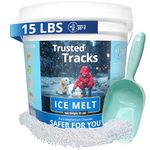 Ice Melt, Pet Safe Ice Melt, Snow Melter, Pure Magnesium Chloride, Safer for Pets, Concrete, Effective to -35 F, 15 lb