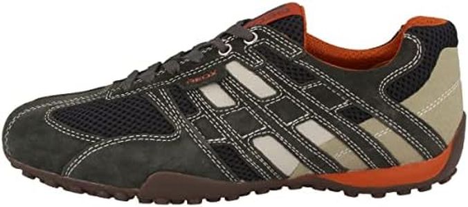Geox Homme Uomo Snake K Sneakers, Dk Grey/Off White, 44 EU