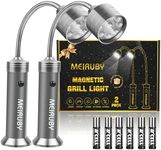 Grill BBQ Stocking Stuffers for Men Adults, MEIRUBY 2-Pack Magnetic Barbecue Grill Light: BBQ Grilling Accessories for Outdoor Grills with 360-Degree Flexible Gooseneck, Magnetic Base, Gifts for Dads