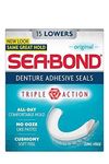 THREE PACKS of Seabond Denture Fixative Lowers by Seabond