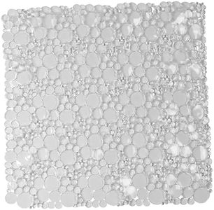 Bubbles Non-Slip Square Shower Mat Clear 20″L X 20″W