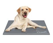 pecute Dog Cooling Mat Medium 65x50cm, Sturdy Pet Cool Mat Safe Gel Self Cooling Pad, Suitable for Dogs Cats in Hot Summer(Grey)