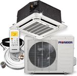 Pioneer® 9,000 BTU 20 SEER2 8-Way Compact Cassette Mini-Split Air Conditioner Heat Pump System Full Set 230V