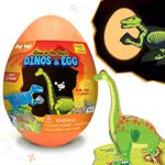 Imagimake Mapology Glow in The Dark Dinos & Egg |3D Dinosaur Puzzle for Kids | Build and Play with Glowing Dinosaur Toys | Birthday and Return Gifts for Kids Ages 5,6,7,8,9