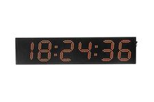 Ravencourt Digital LED Clock with Timer Functions ¦ For Schools, Gyms, Offices And Homes ¦ Aluminium Alloy ¦ Remote Controlled ¦ Mains Powered ¦ Black With Red Digits ¦ Extra Large