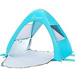 WolfWise Easy Pop up Beach Tent UPF 50+ Automatic Baby Sun Shelter Quick Instant Beach Umbrella Portable Outdoor Sport Canopy Cabana Sun Shade for Family Adults Kids Infantsv