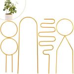 4 Pcs Small Metal Plant Trellis for Indoor Potted Plants, Mini Gold Trellis for Climbing Plants Indoor, House Plant Trellis Indoor Plant Support Stake for Small Planter