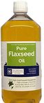 Flaxseed Oil For Horses & Dogs Coats Food Grade 1 Litre Pure Cold Pressed Virgin Premium Oil