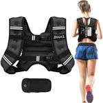 BAGAIL Weighted Vest for Strength Training, Bust Size Adjustable, Convenient Pocket, Iron Sand Weighted Vests, Ideal for Gym Workouts, Yoga Training and Aerobic Exercises, 9.1kg/20lb, Black