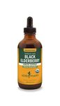 Herb Pharm Certified Organic Alcohol-Free Black Elderberry Glycerite for The Immune System, 4 oz