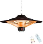 Suprills 2500W Electric Heater for Home, Infrared Patio Heater with Timer, Carbon Fibre Element, 3 Heat Settings, Remote & App Control | LED Light | Ceiling mounted | Outdoor Indoor Waterproof Heater