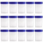 GYOTUU 50pcs 40ml Specimen Pots Urine Sample Bottles, Scientific Specimen Containers with Screw-on Lids Medical Specimen Collection Containers for Test