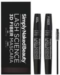 Best 3d Fiber Lash Mascara by Simply Naked Beauty. Last All Day, waterproof, smudge proof & hypoallergenic ingredients. Clinically tested. DARK BROWN GEL & BLACK FIBRES