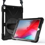 Procase iPad Air 3 10.5 Case 2019 / iPad Pro 10.5 Case 2017, Rugged Heavy Duty Shockproof Protective Cover Case with Rotating Kickstand for iPad Air (3rd Gen) 10.5" 2019 / iPad Pro 10.5" 2017 –Black