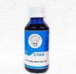 Crazy Sutra Superior Sublimation Ink Cyan for Inkjet Printer- 100 ml (Use with Epson Printer)