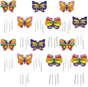 Fun Express Butterfly Sun Catcher Wind Chimes - VBS Vacation Bible School Supplies/Decor - Crafts for Kids & Decoration Crafts