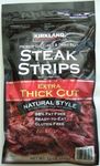 Premium CUT Steak Strips Extra Thick Cut Beef Jerky - Bag of 12oz COS