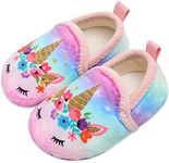 L-RUN Toddler House Slippers Girls/Boys Indoor House Shoes Kids Run Slippers Pink 3.5-4.5 Infant=EU20-21