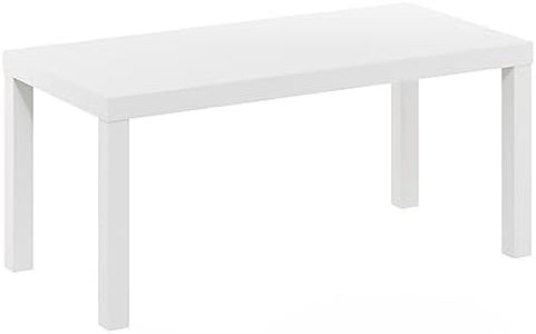 Furinno Table basse, bois d'ingénierie, blanc, 99,01 (L) x 44,5 (H) x 48,01 (P) cm