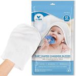 Medcosa Baby Wash Gloves | Pre-Moistened Disposable Wash Cloths for Newborn Babies and Up (12-Pieces) | Sensitive Hand, Face and Body Cleansing Cloths [1 Pack]