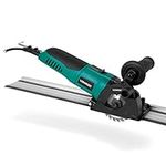 VONROC Mini Circular Saw/Plunge Saw 500W - Ø85mm - with Guide Rail - Variable Speed - Incl. 3 Saw Blades