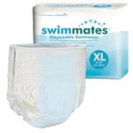 Swimmates Adult Swim Underwear, Pull-Up with Tear-Away Side Seams, Unisex, Disposable, X-Large (56"- 64" Waist), 14 Count (Case of 4)